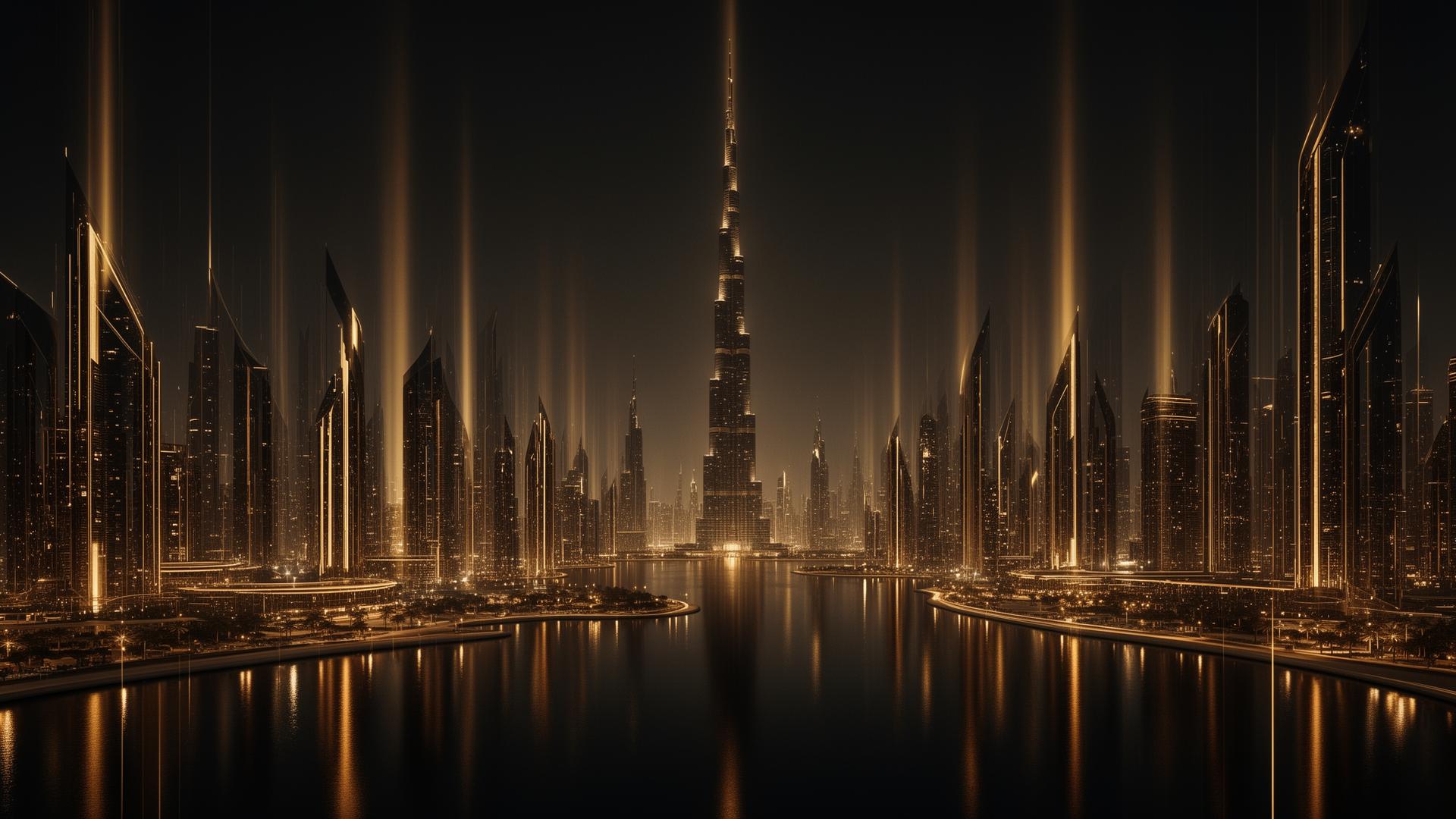 Dubai skyline at night